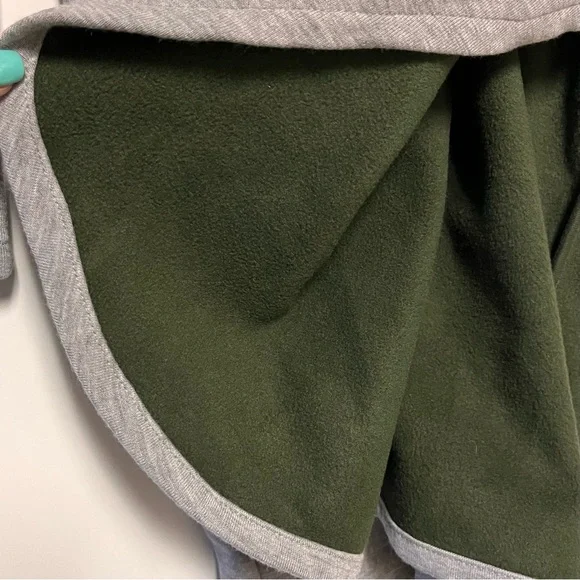 Fabletics Moscow Coat Womens SZ Medium Soft Cozy Terry Fleece Gray Midi Coatigan - Picture 10 of 14